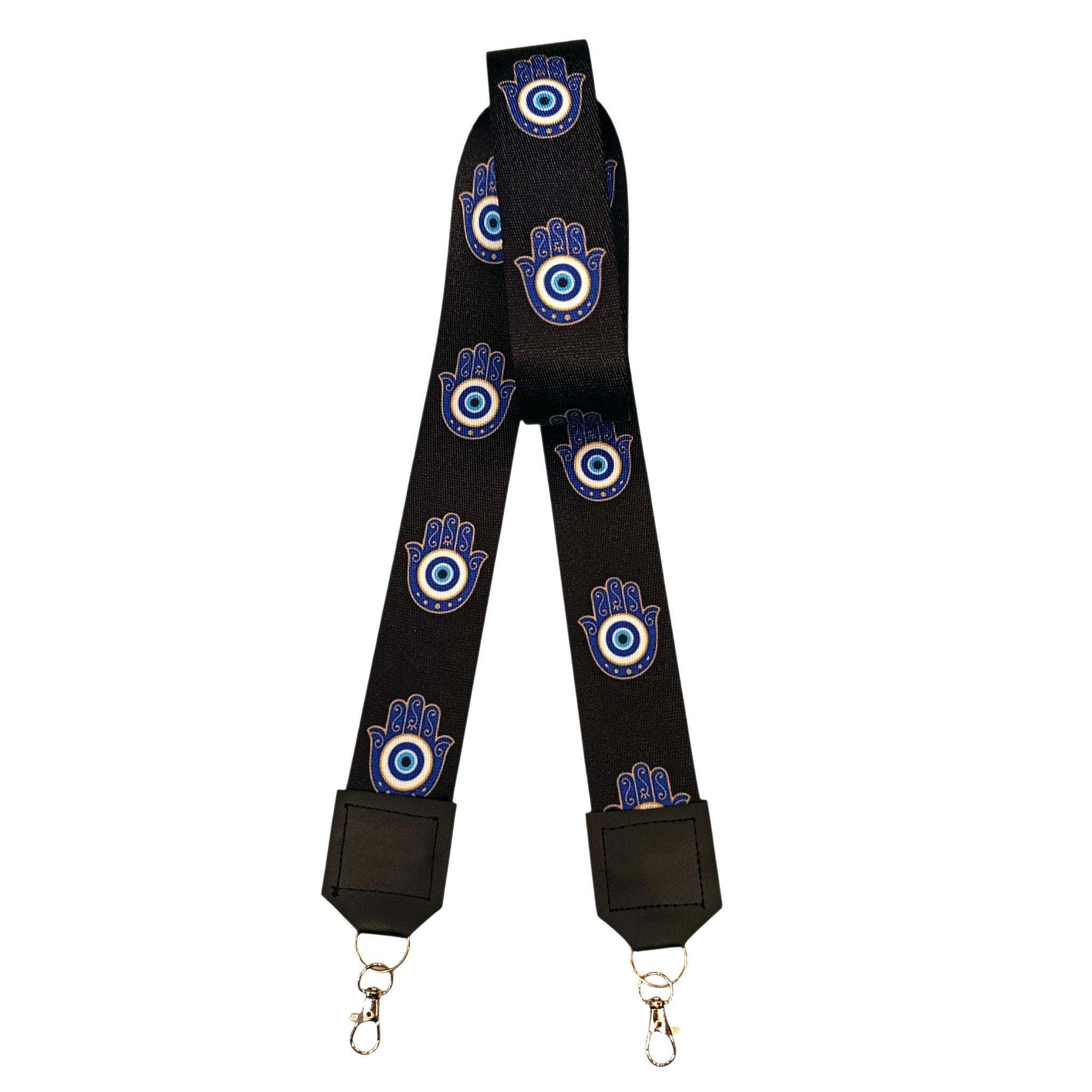 Correa Para Celular Mano Con Ojo Fondo Negro – Incluye Adaptador Transparente